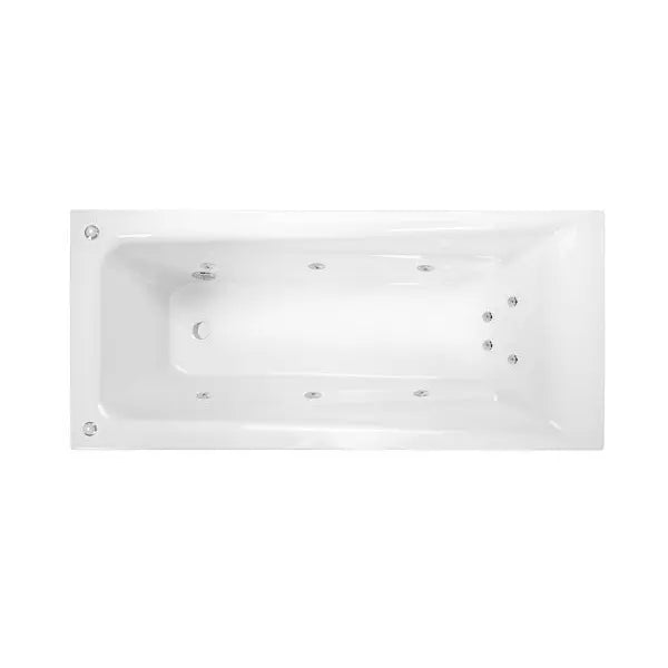 Decina Novara Santai 10 Jet Inset Bath 1525/1653/1665mm - Gloss White