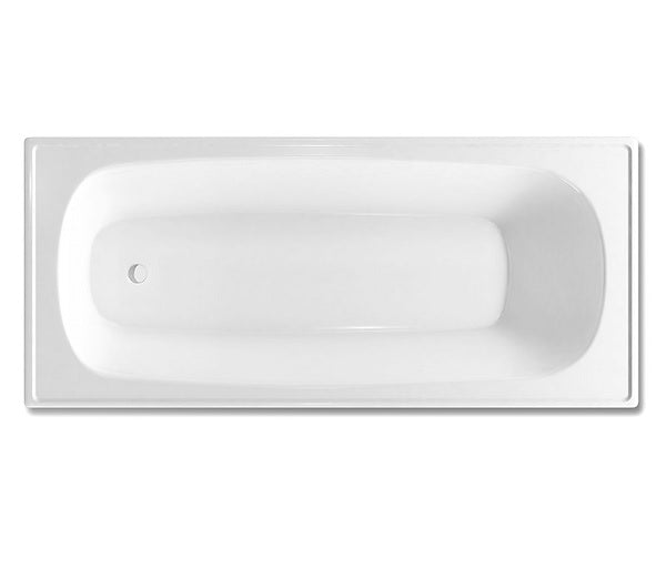 Decina Stella Pressed Metal Inset Bath 1500mm - Gloss White