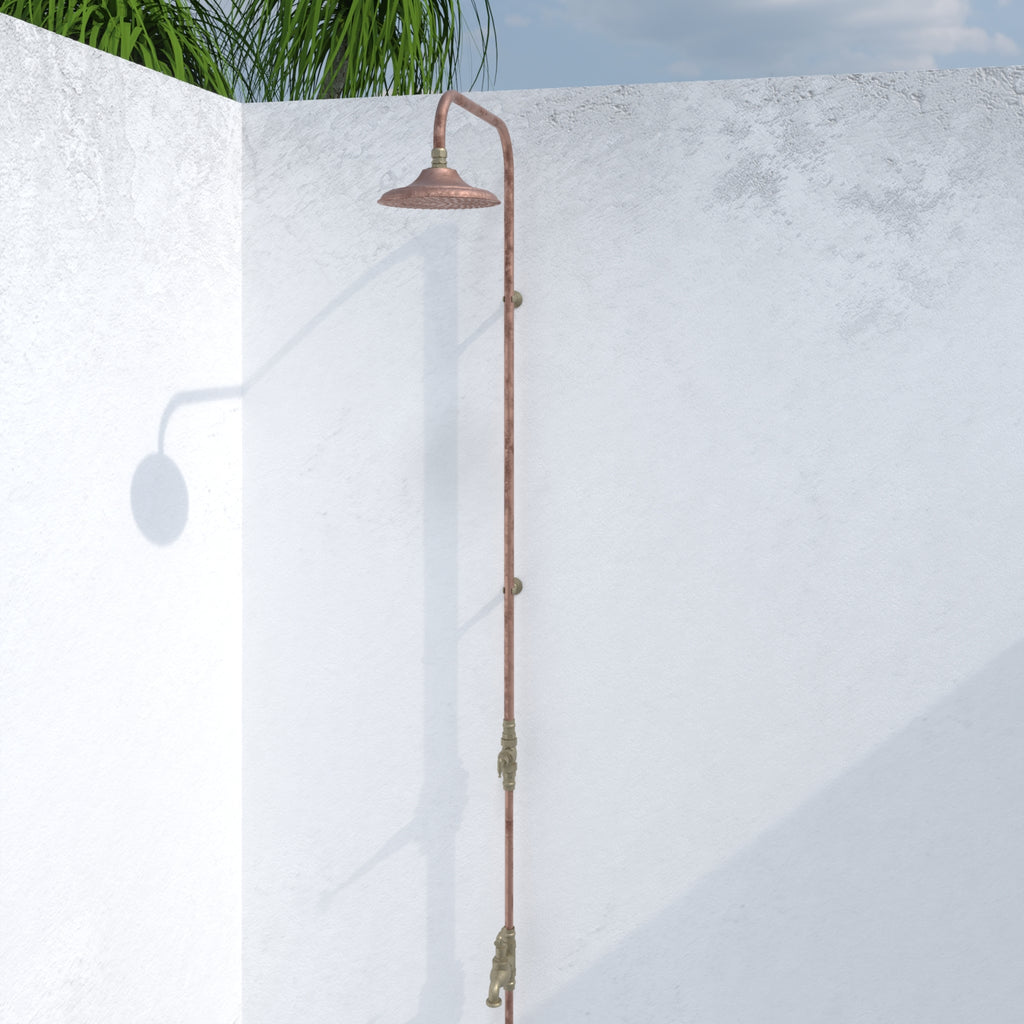 Haven Copper Outdoor Shower Cold Water Foot Tap