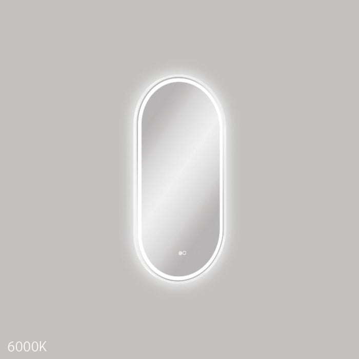 Fienza Empire LED Framed Mirror - Matte White