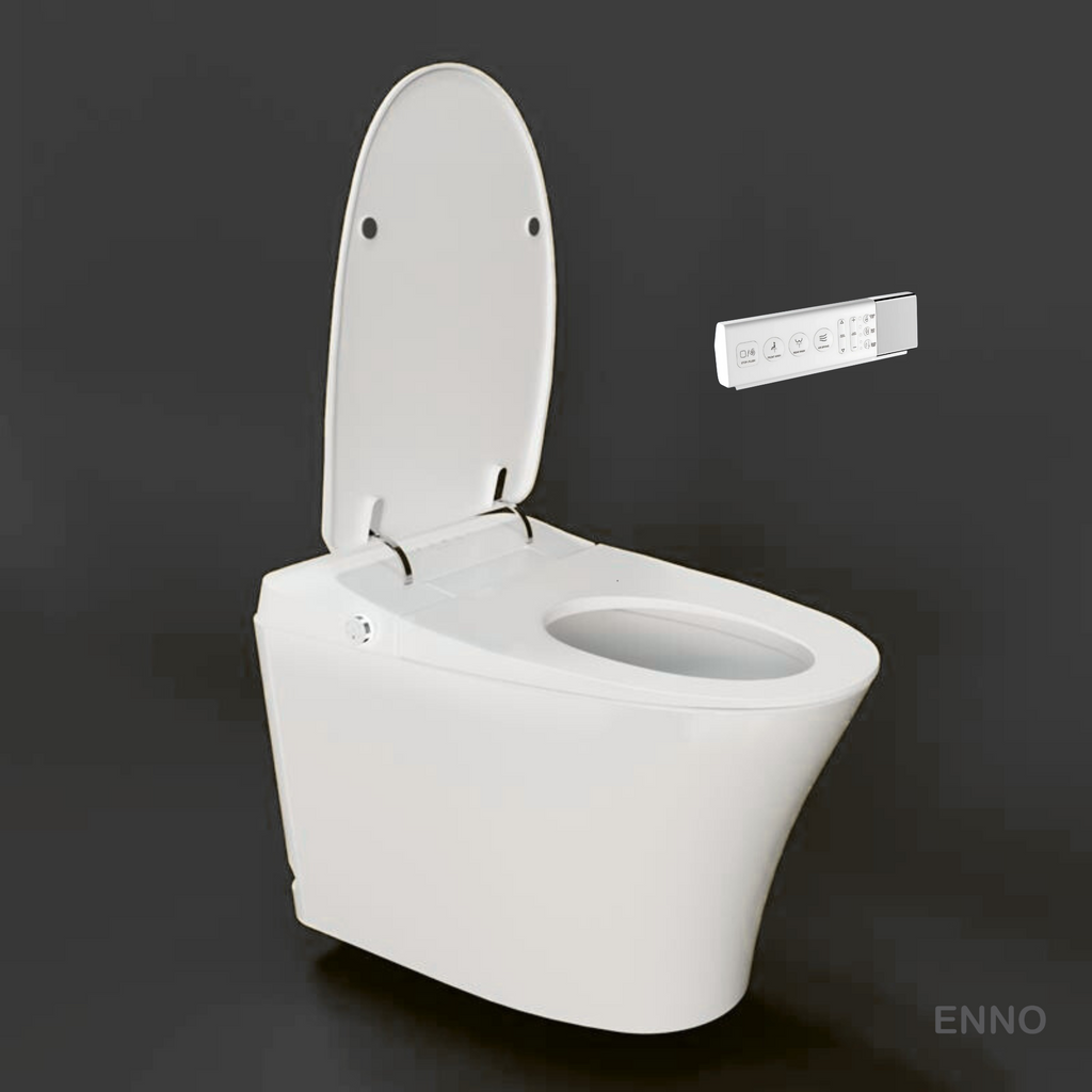 Enno Smart Electric Wall Faced Toilet - Gloss White