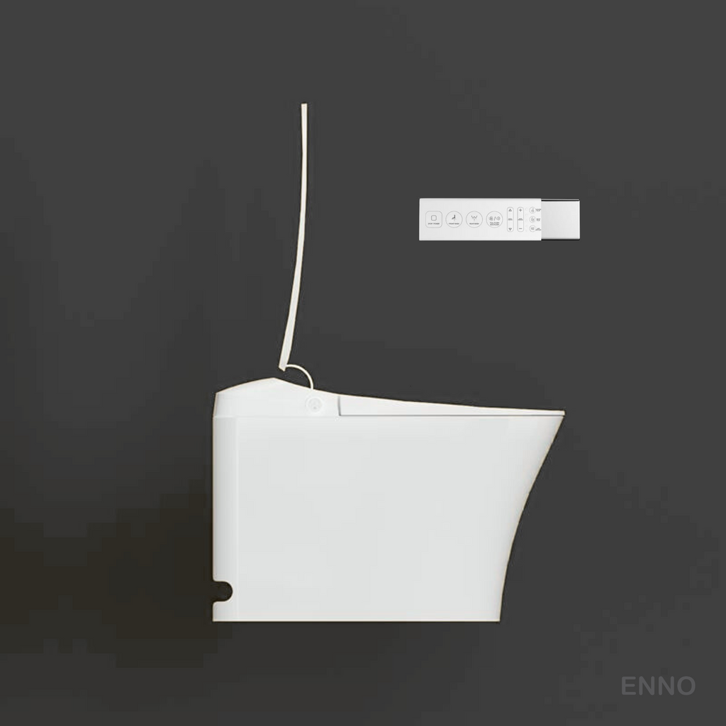 Enno Smart Electric Wall Faced Toilet - Gloss White
