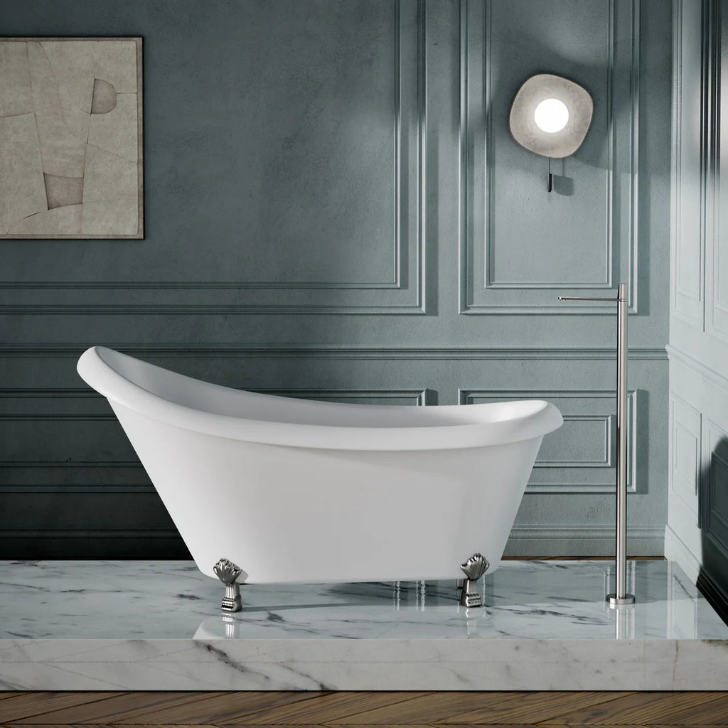 Espada Claw Foot Bathtub Gloss White 1500mm 1680mm