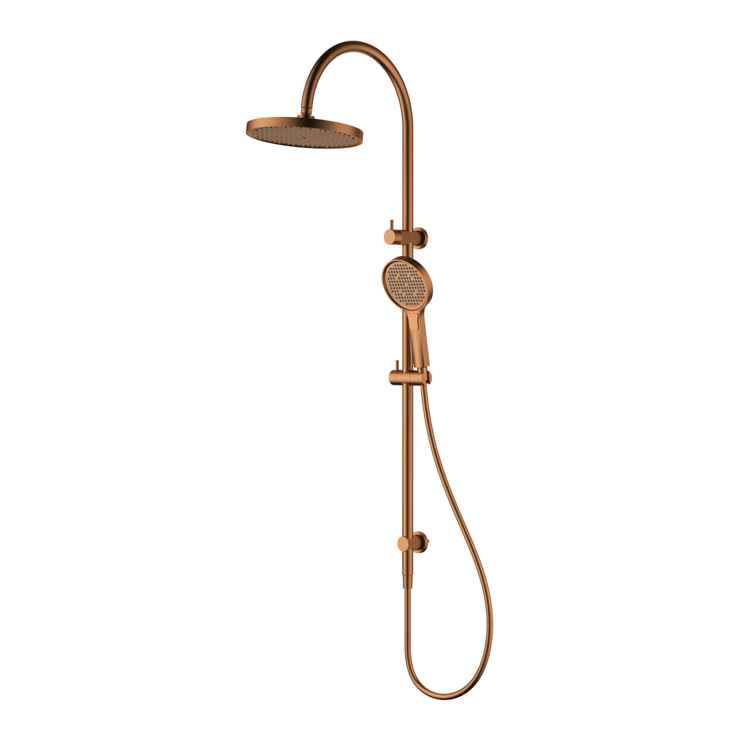 Ikon Linie Round Multi-Function Shower Set - Brushed Copper