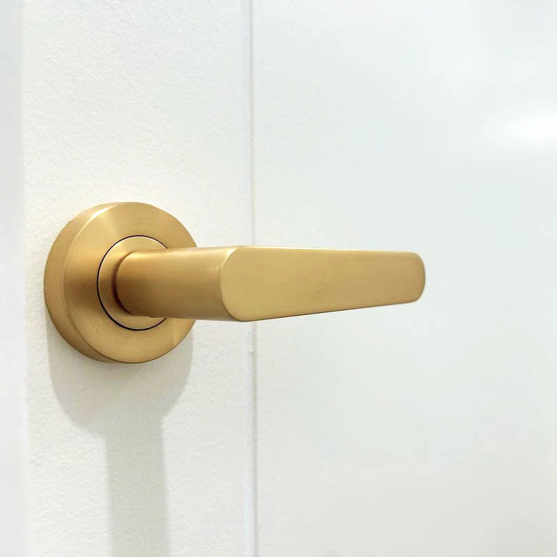 Manovella Passage Door Handle - Fairhaven - Satin Brass