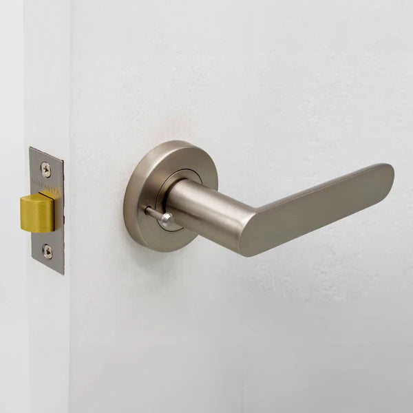 Manovella Privacy Door Handle - Fairhaven - Brushed Nickel