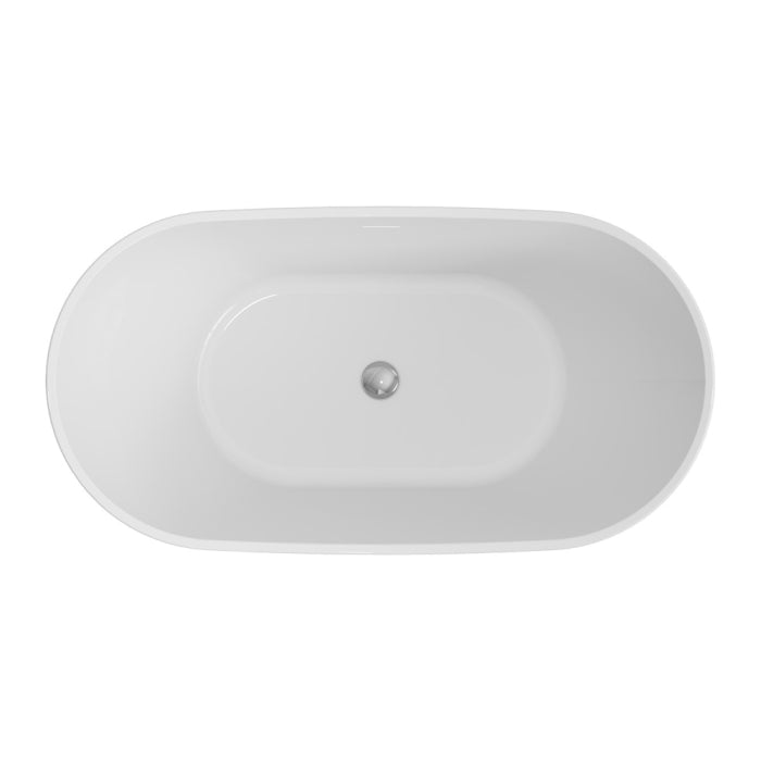 Fienza Paola Freestanding Acrylic Bath 1500mm - Gloss White