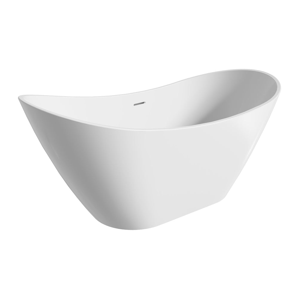 Fienza Paola Freestanding Acrylic Bath 1500mm - Gloss White