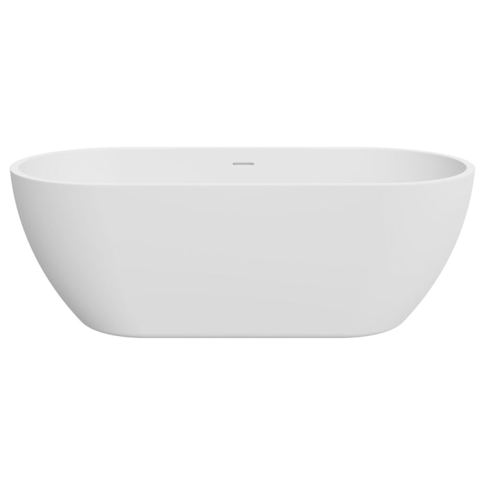 Fienza Koko Freestanding Acrylic Bath with Overflow - Matte White