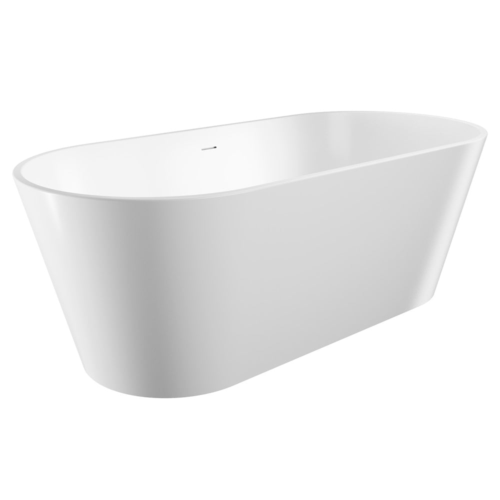 Fienza Austin Freestanding Acrylic Bath with Overflow 1700mm - Gloss White