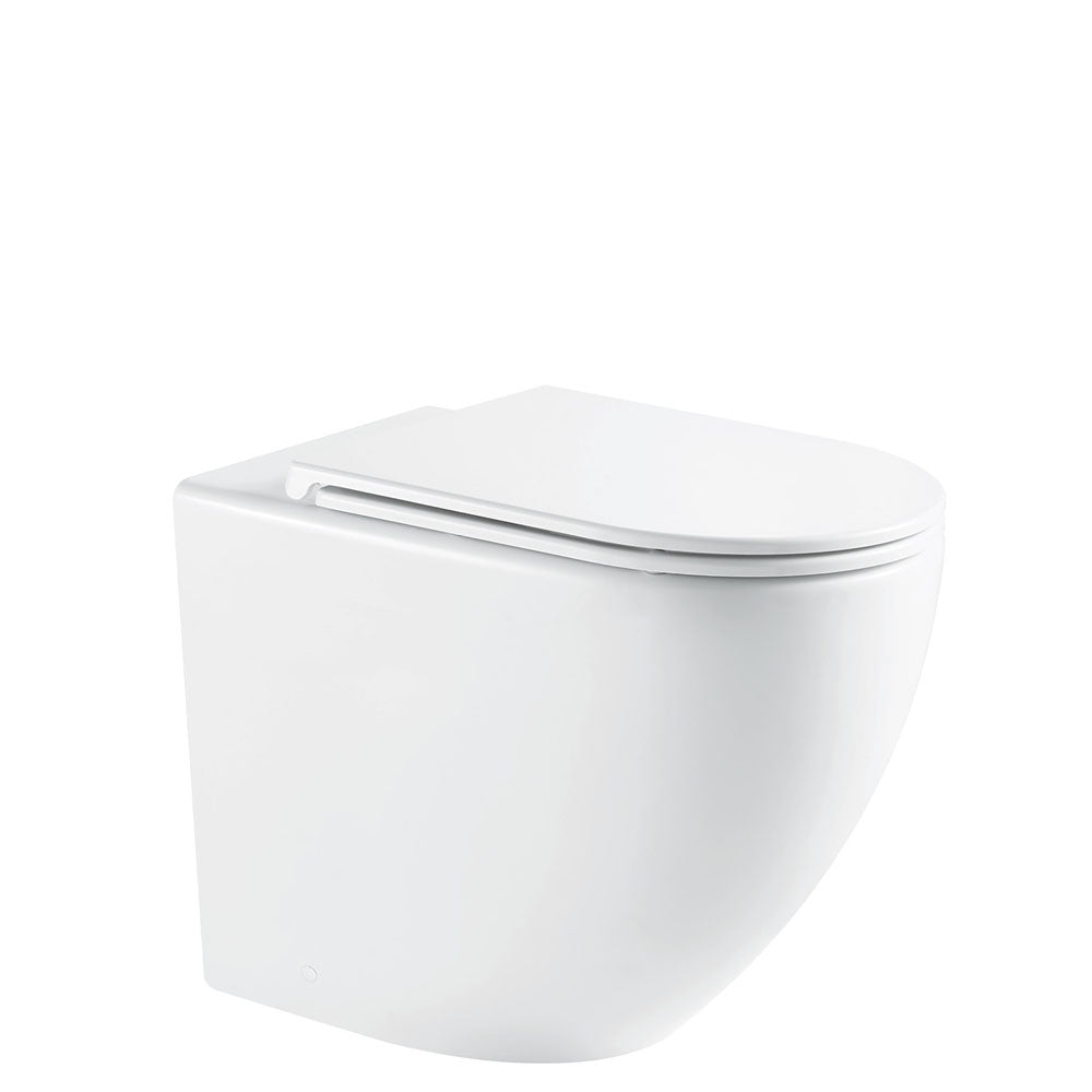 Fienza Alix Ambulant Wall-Faced Toilet Suite Slim Seat - Gloss White