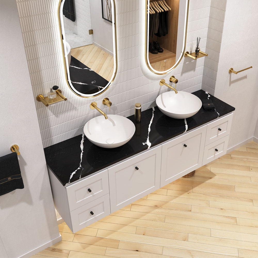 Fienza Aluca Above Counter Basin - Matte White