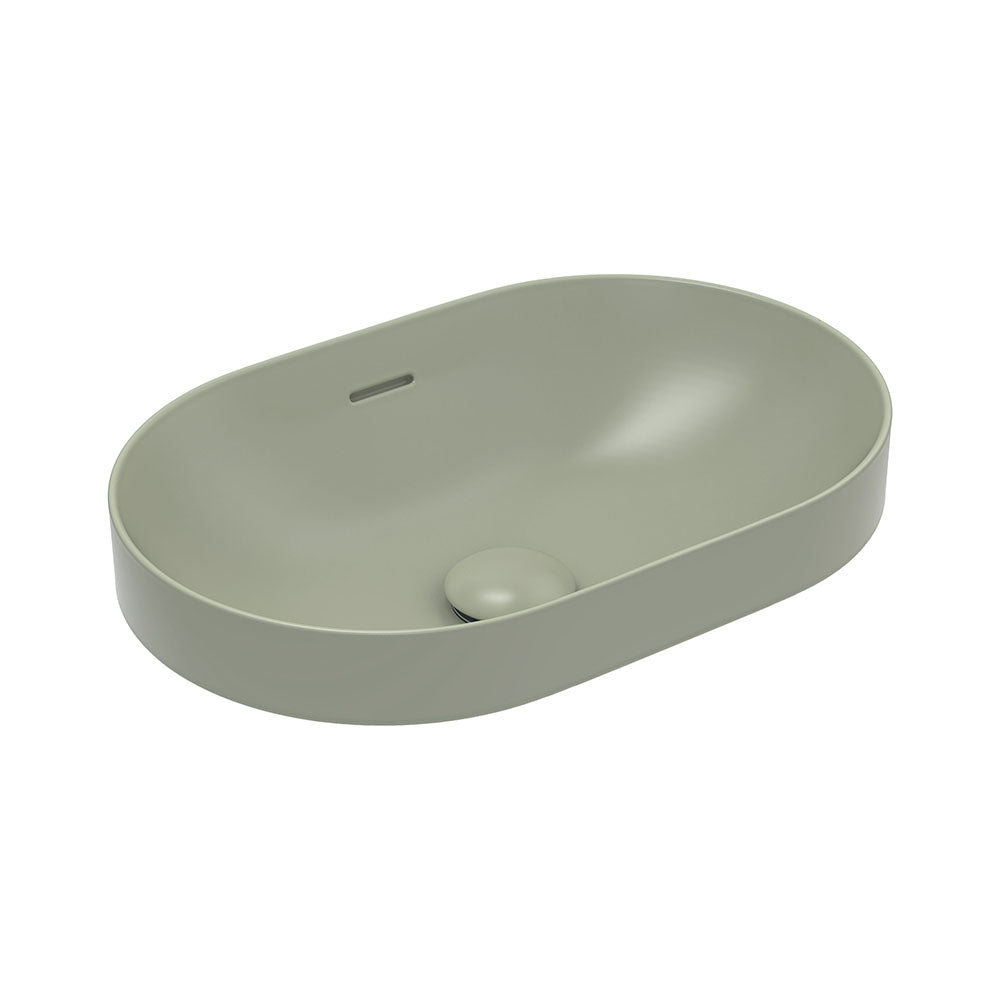 Fienza Aluca Pill Ceramic Semi-Inset Basin - Olive