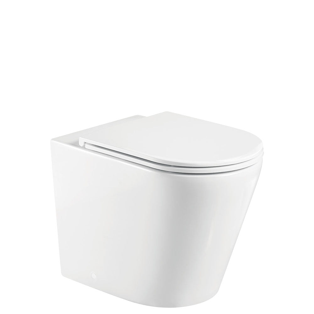 Fienza Aluca Wall-Faced Toilet Suite Slim Seat - Gloss White