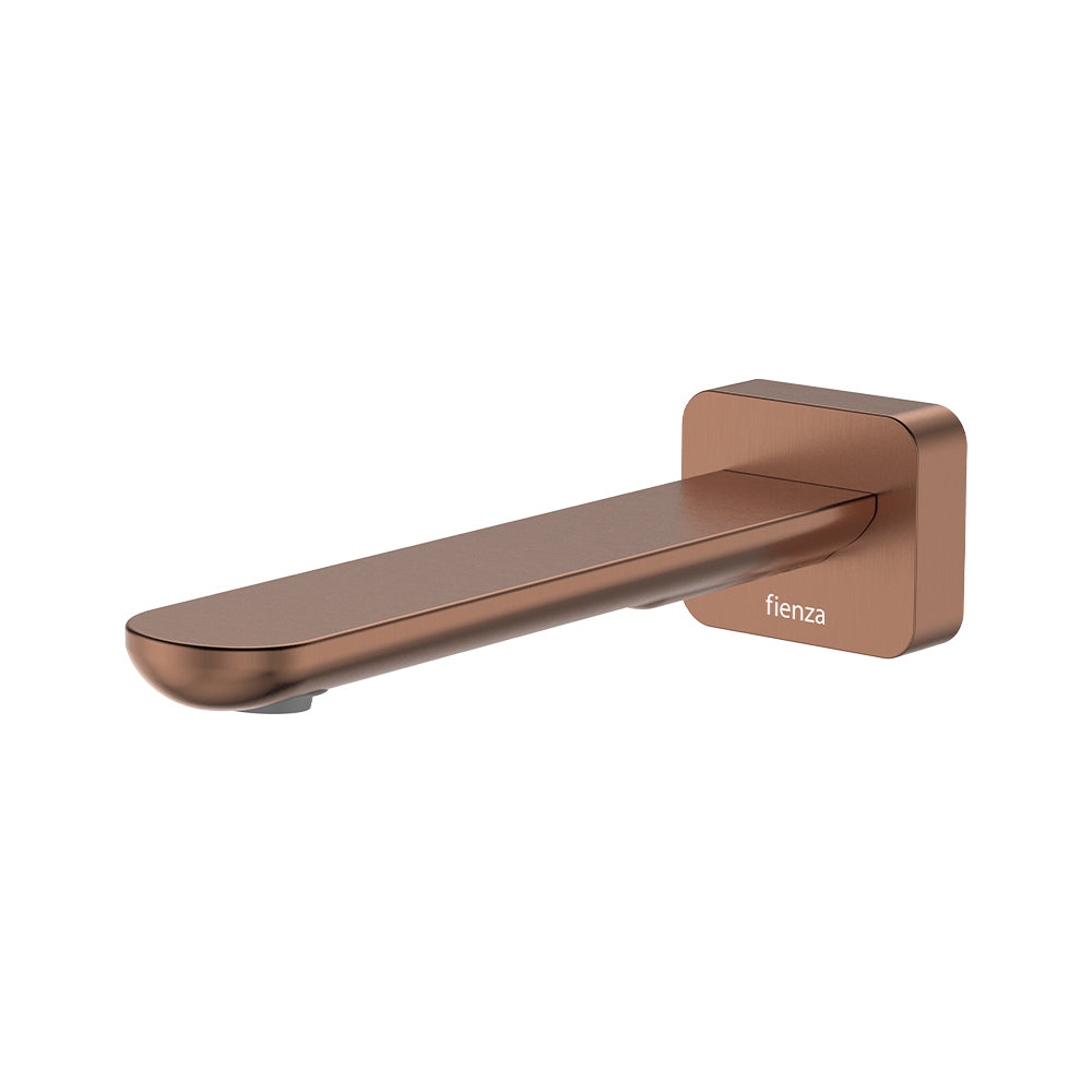 Fienza Empire Slim Basin/Bath Outlet Square Plate - Brushed Copper