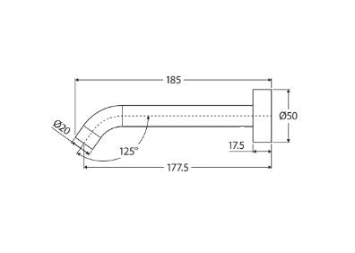 Fienza Kaya Bath / Basin Outlet - Matte White