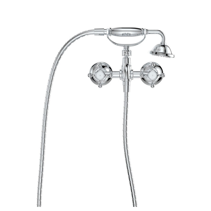 Fienza Lillian Exposed Bath Tap Set with Hand Shower - Chrome