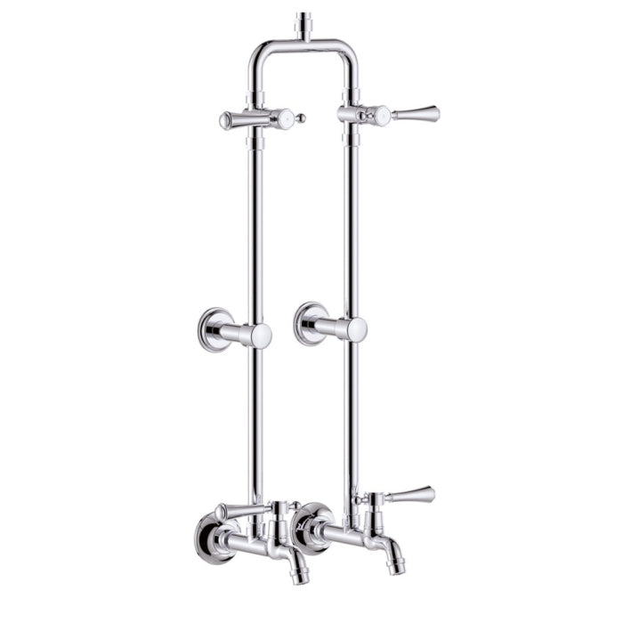 Fienza Lillian Lever Exposed Rail Shower & Bath Set - Chrome