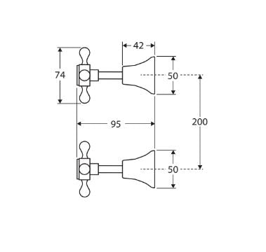 Fienza Lillian Wall Top Assemblies - Brushed Nickel