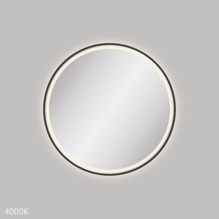 Fienza Reba LED Framed Mirror - Matte Black