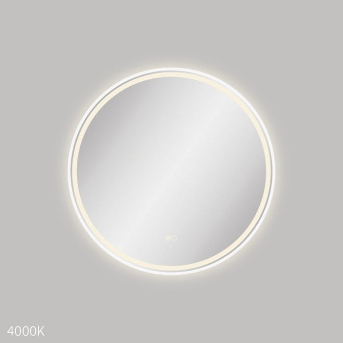 Fienza Reba LED Framed Mirror - Matte White