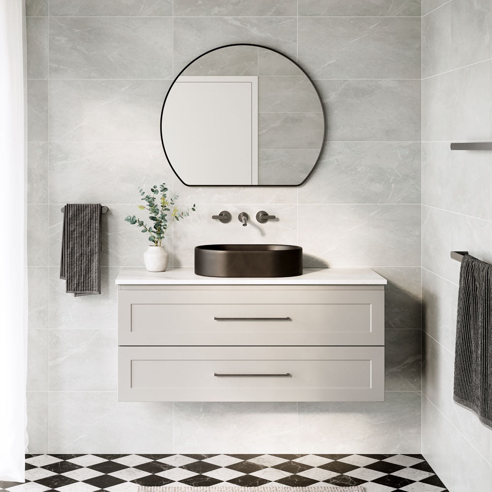 Fienza Aluca Pill Above Counter Basin - Matte Black