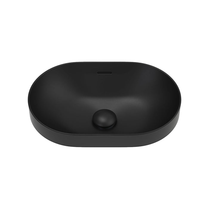 Fienza Aluca Pill Ceramic Semi-Inset Basin - Matte Black