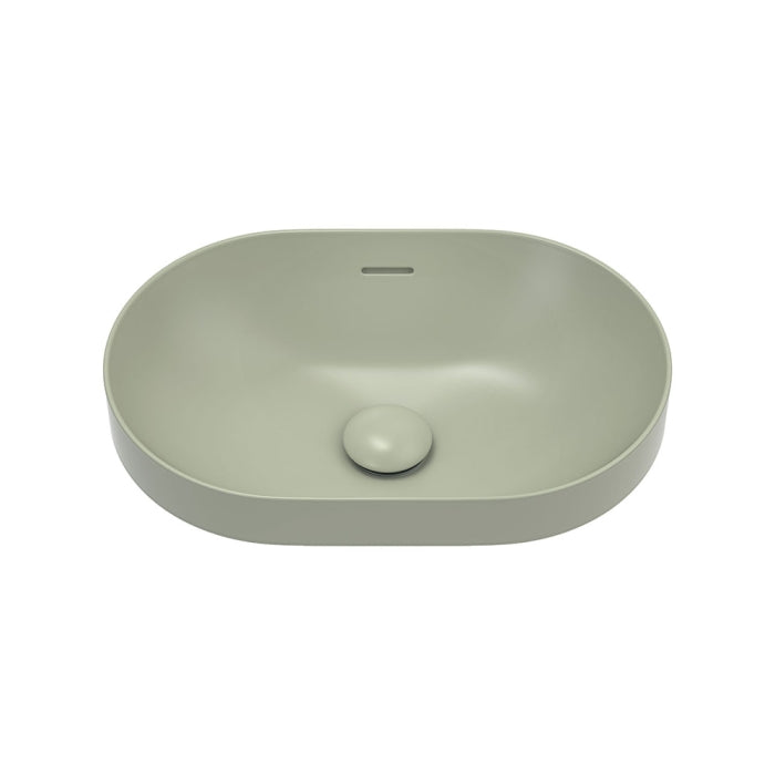 Fienza Aluca Pill Ceramic Semi-Inset Basin - Olive