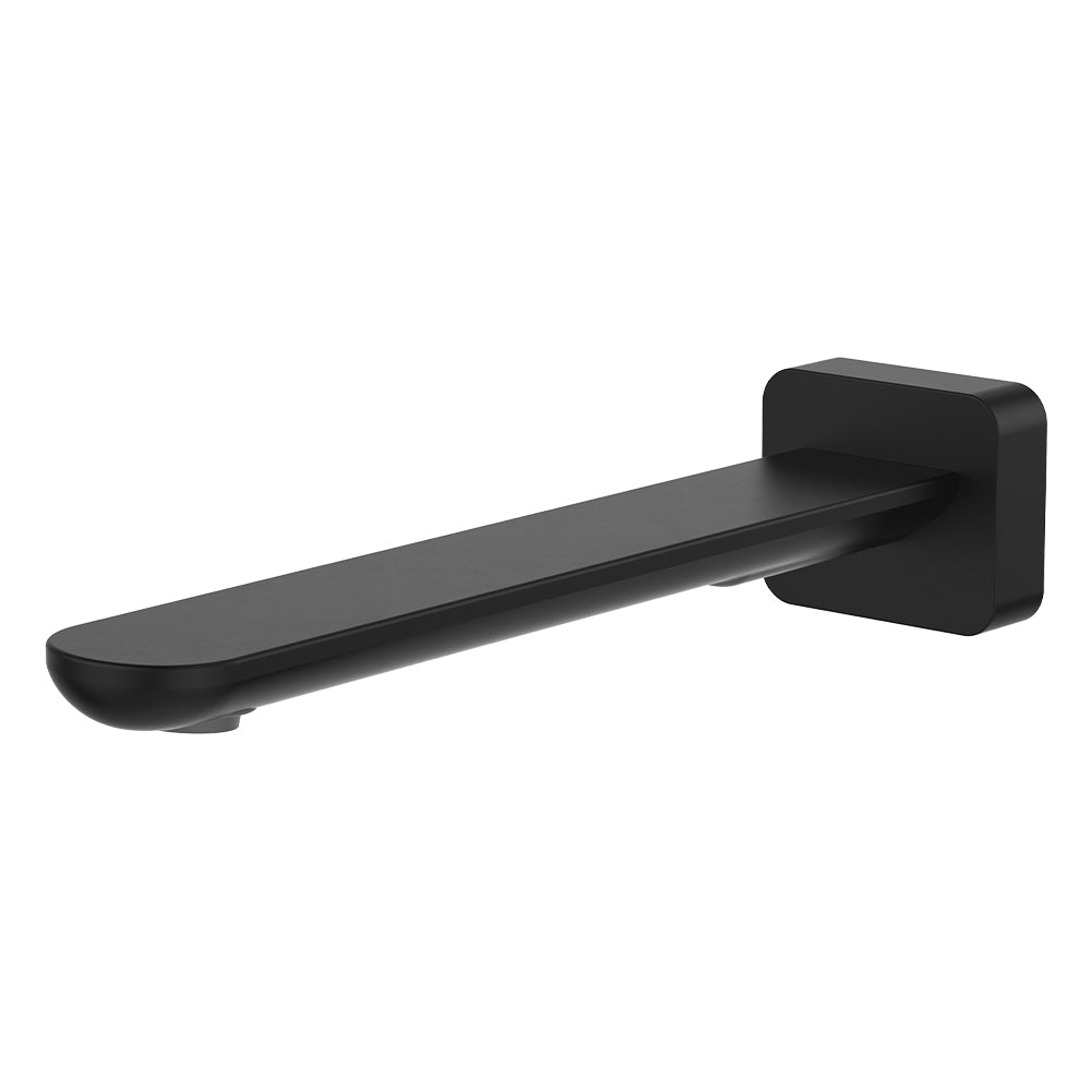 Fienza Empire Slim Basin/Bath Outlet Square Plate - Matte Black