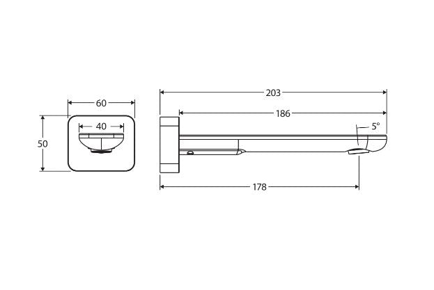 Fienza Empire Slim Basin/Bath Outlet Square Plate - Brushed Nickel