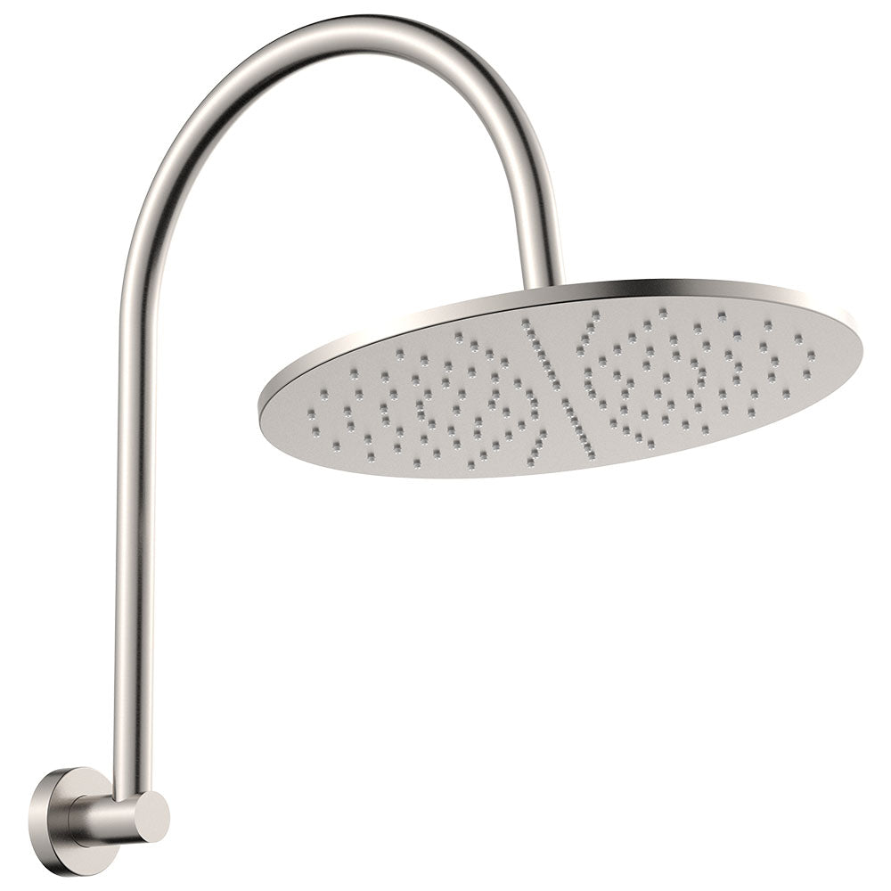Fienza Empire Slim Curved Shower Arm Set - Brushed Nickel