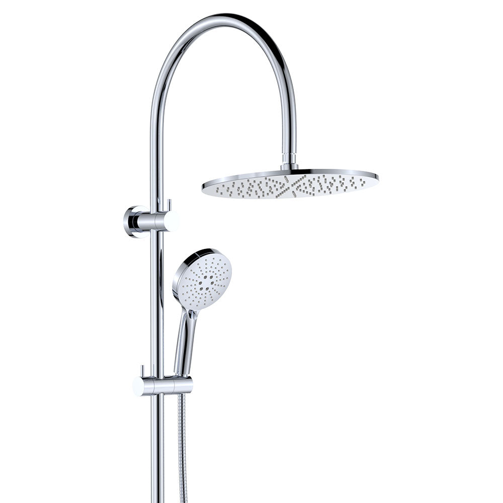 Fienza Empire Slim Curved Twin Shower - Chrome