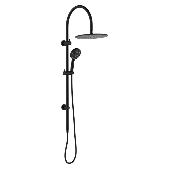Fienza Empire Slim Curved Twin Shower - Matte Black