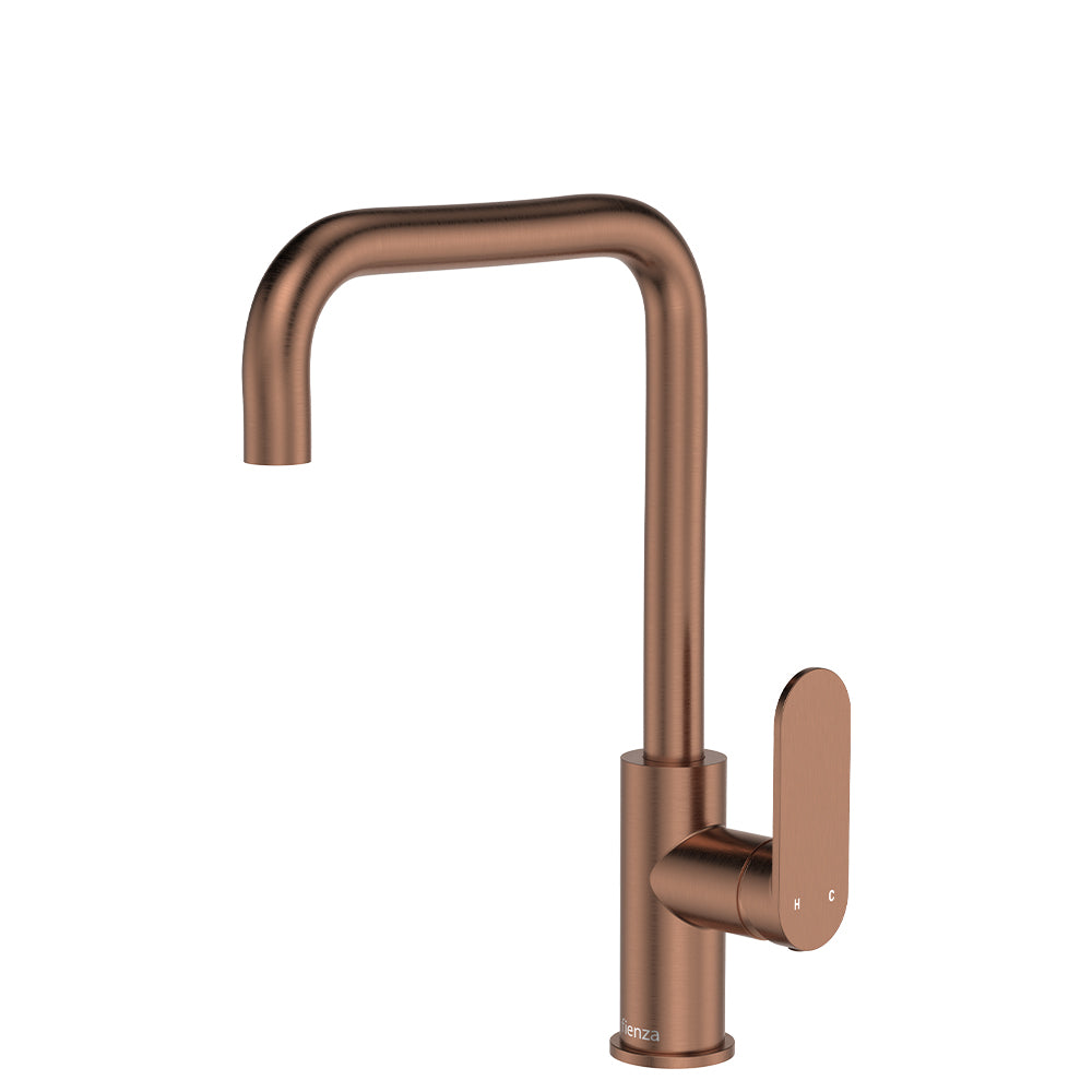 Fienza Empire Slim Sink Mixer - Brushed Copper