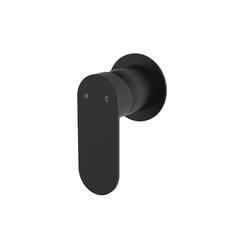 Fienza Empire Slim Wall Mixer Round Plate - Matte Black