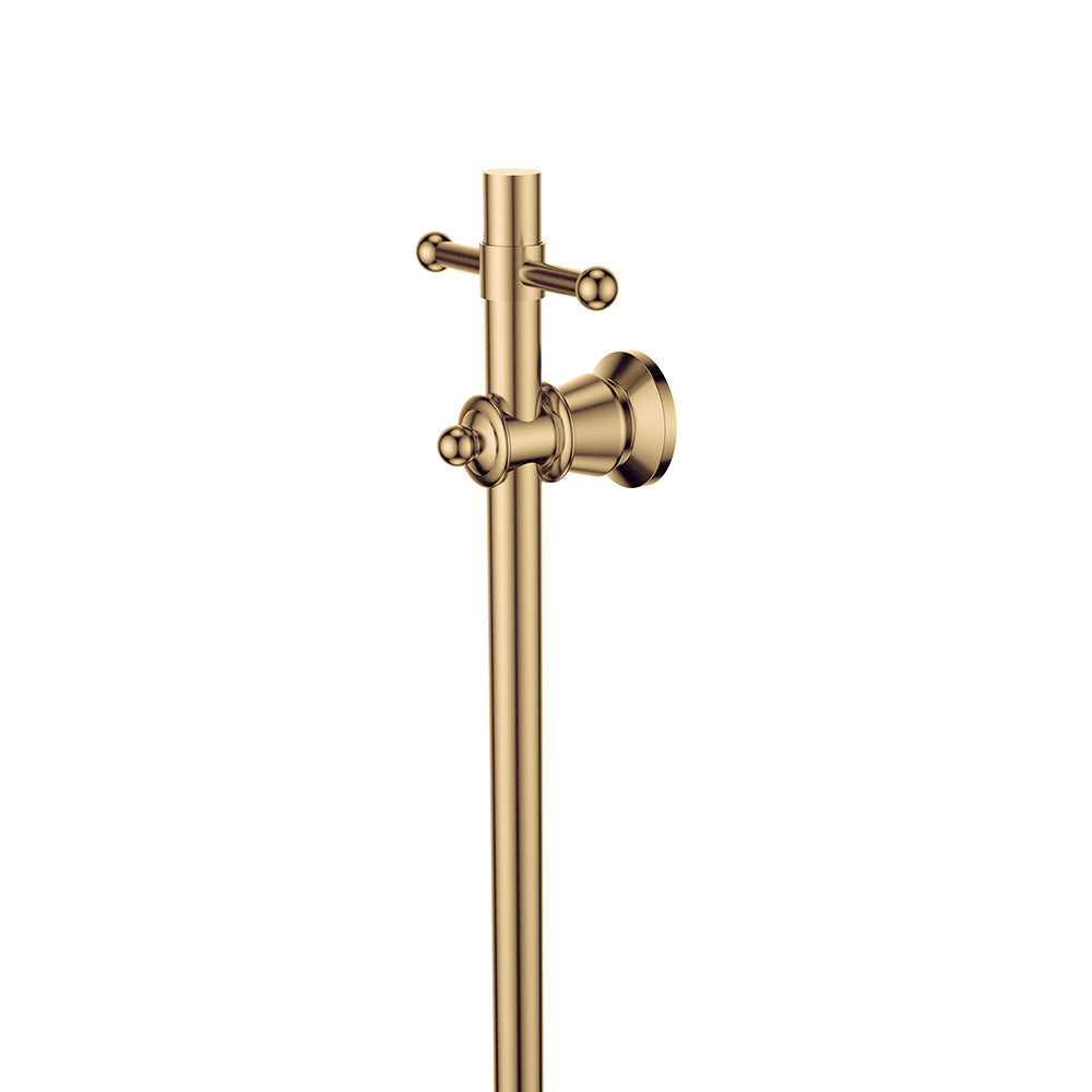 Fienza Lillian Vertical Heated Towel Rail Urban Brass Wellsons