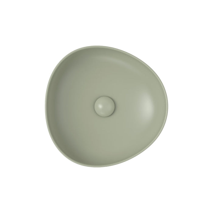 Fienza Pebble Above Counter Basin - Matte Olive
