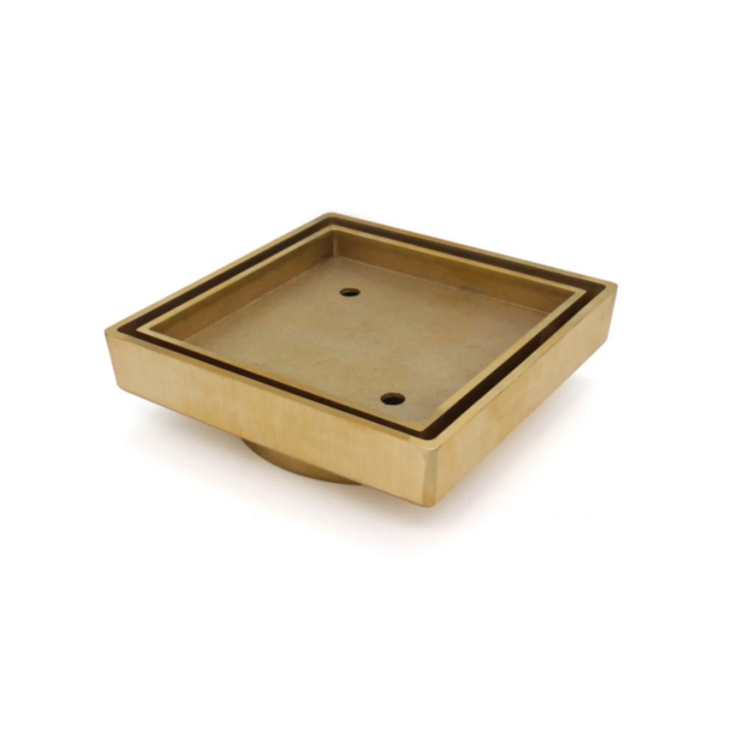 Tile Insert Floor Waste Brushed Gold