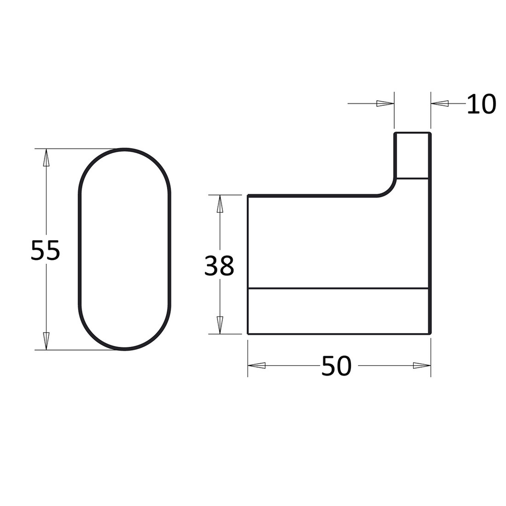 Flores Robe Hook - Brushed Gold