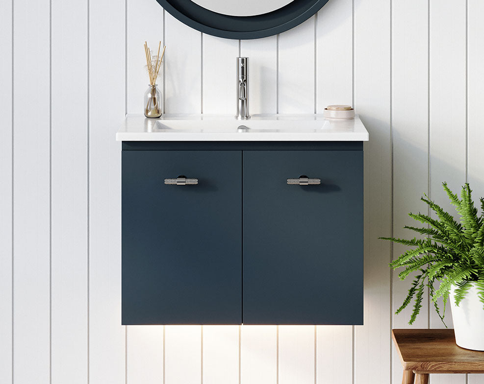 Timberline Florida Ensuite Wall Hung Compact Small Vanity with Ceramic Top