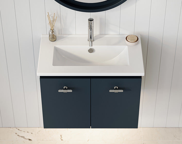 Timberline Florida Ensuite Wall Hung Compact Small Vanity with Ceramic Top