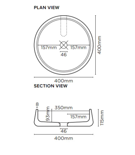 Nood Co Funl Basin Surface Mount - Ivory