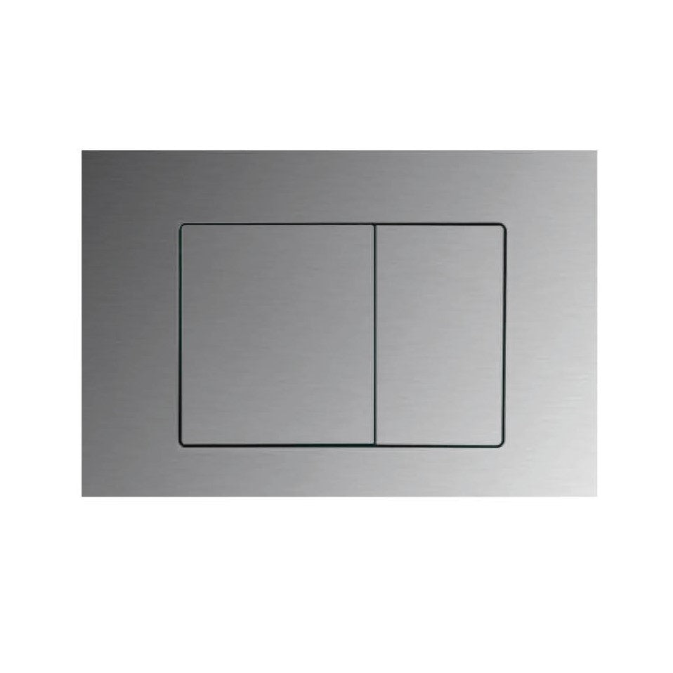 R&T Square Button Flush Plate for In-wall Concealed Cistern - Brushed Nickel