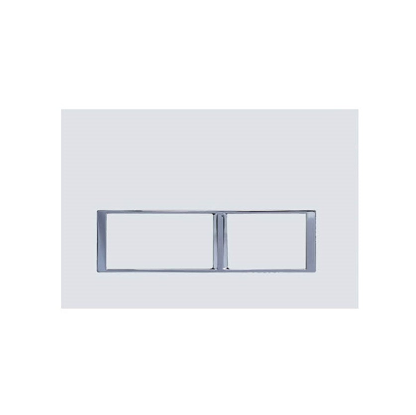 R&T Round Button Flush Plate for In-wall Concealed Cistern - Gloss White