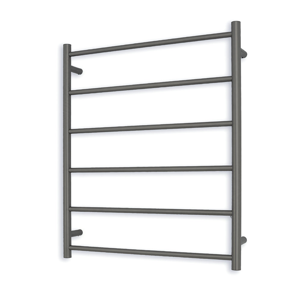 Radiant Heating Round Bars Non Heated Towel Rails Gunmetal Grey 700 x 830