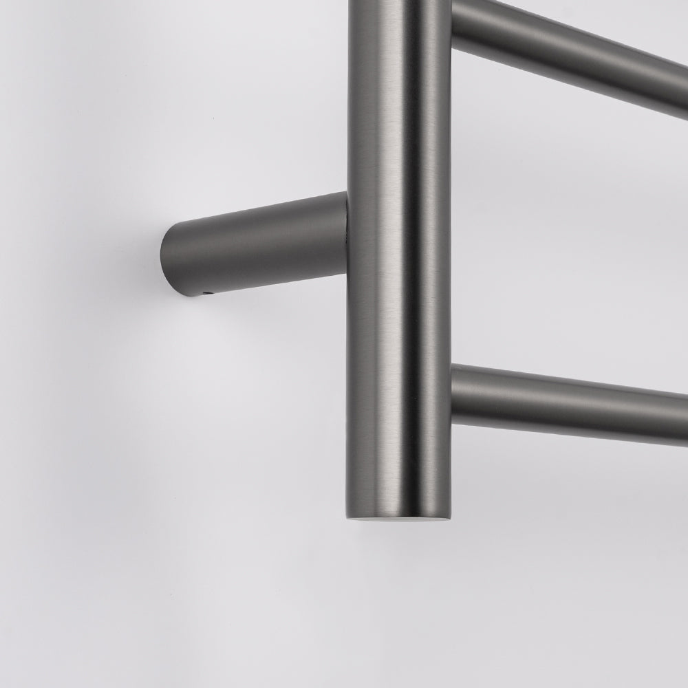 Radiant Heating Round Bars 240V Heated Towel Rails Gunmetal Grey 600 x 1100