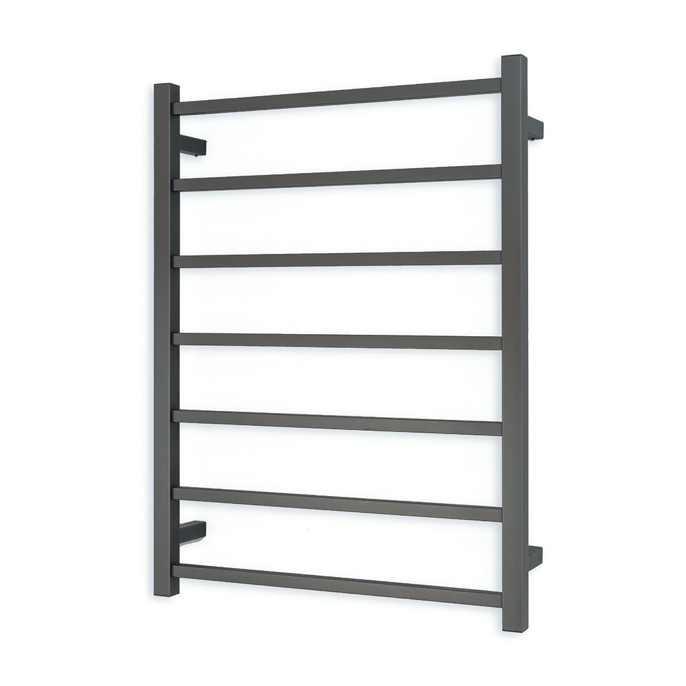 Radiant Heating Square Bars 240V Heated Towel Rails Gunmetal Grey 600 x 800
