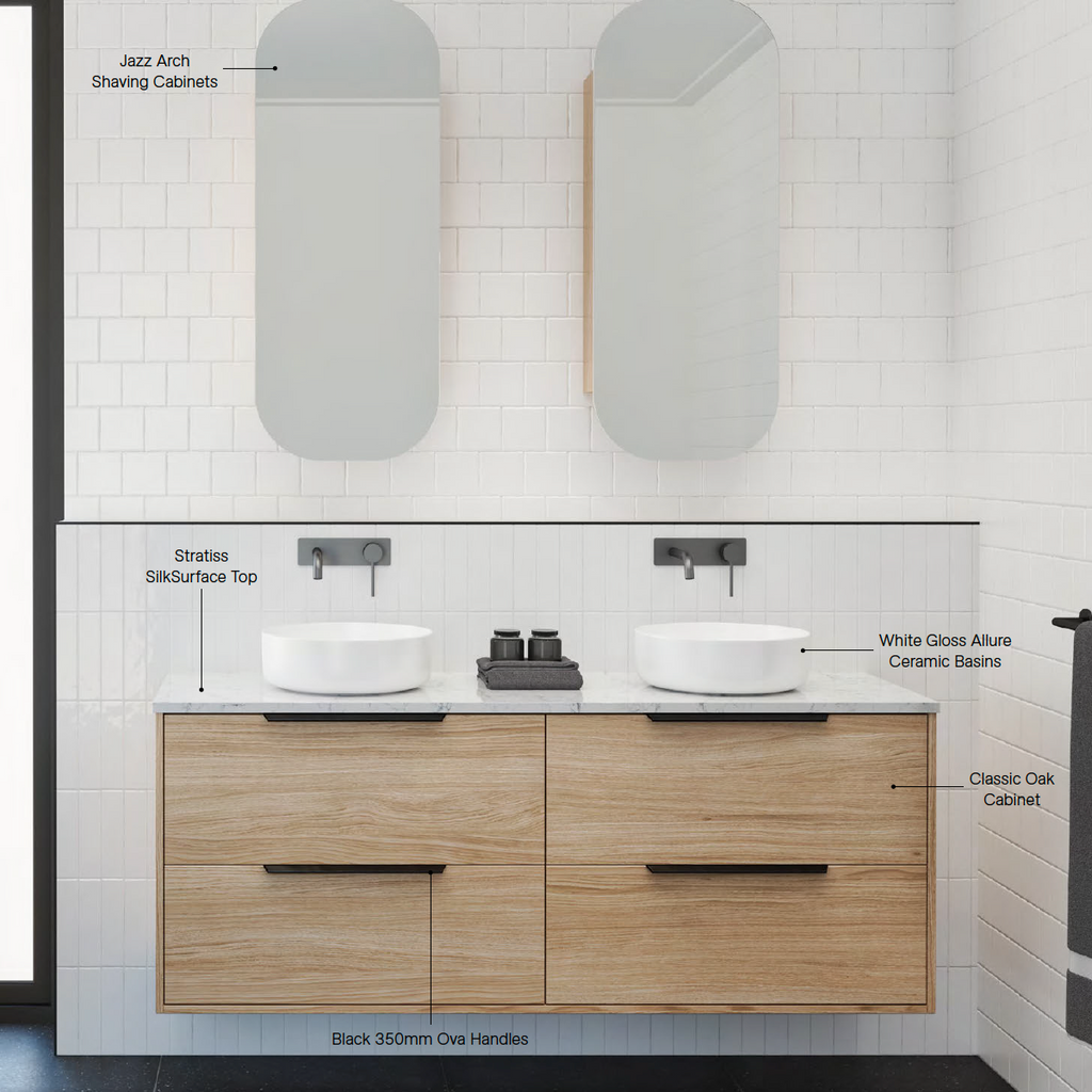 Timberline Grange Wall Hung Vanity with Silksurface Top & Basin