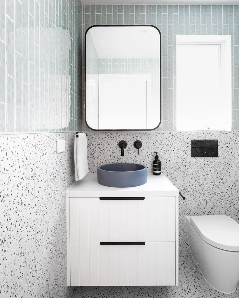 Nood Co Hoop Basin Wall Hung - Copan Blue
