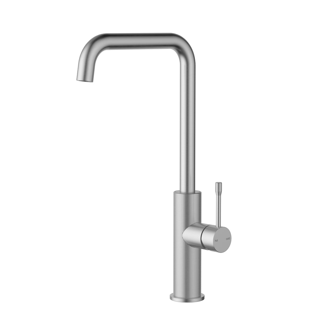 Ikon Linie Squareneck Sink Mixer - Brushed Nickel